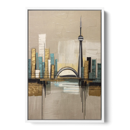 Ontario Urban Charm Front - White Canvas Wall Art