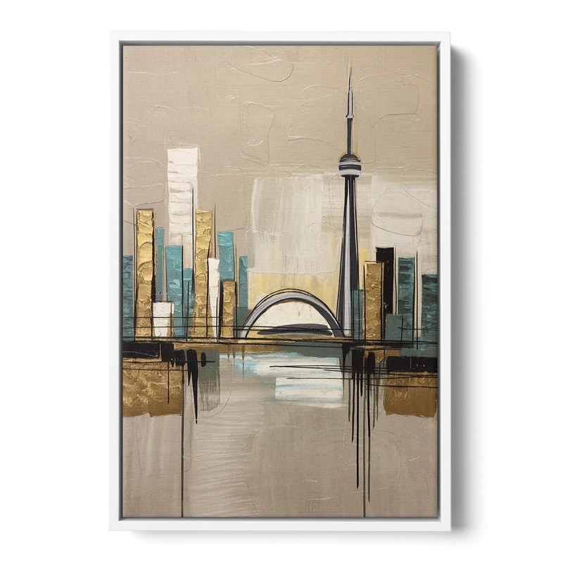 Ontario Urban Charm Front - White Canvas Wall Art