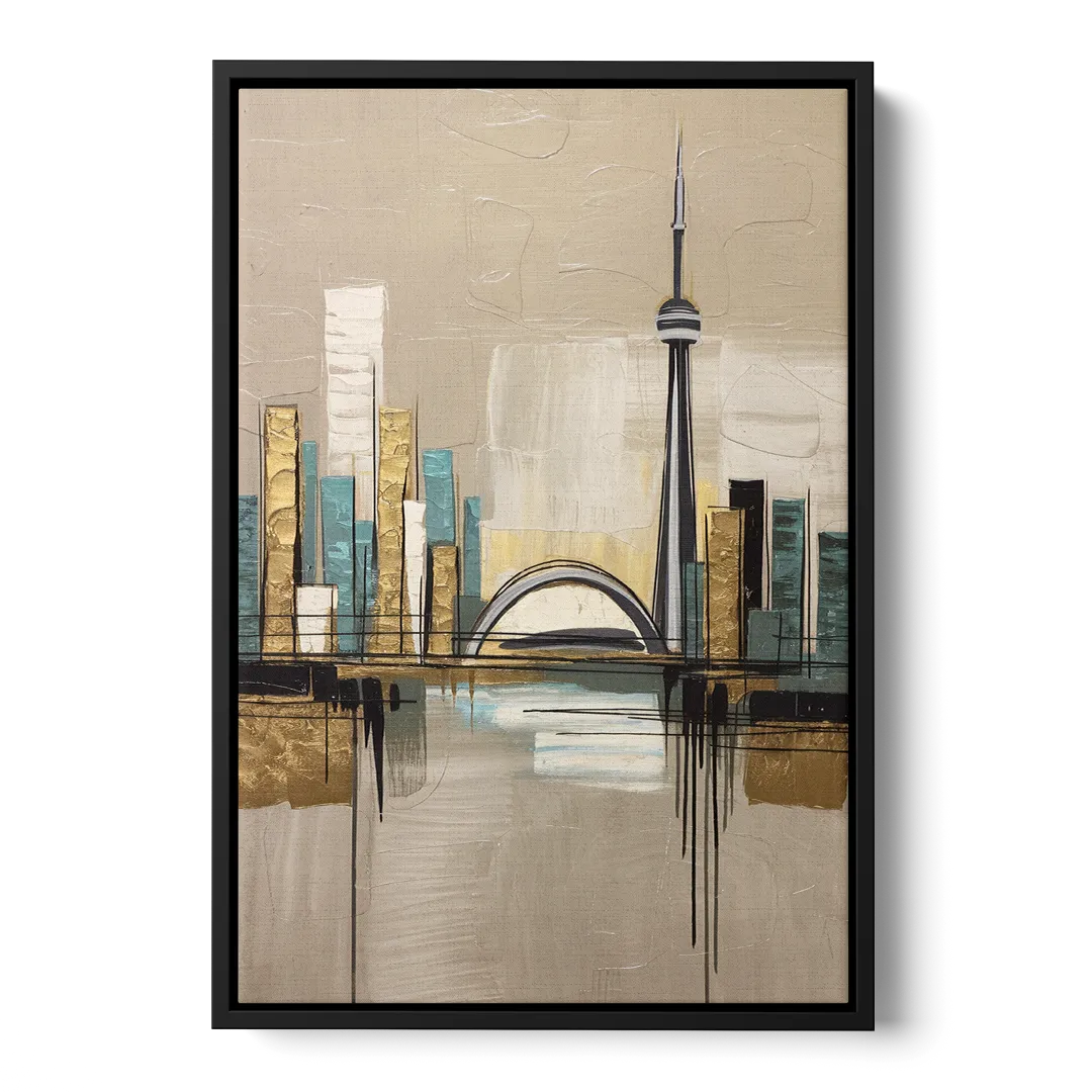 Ontario Urban Charm Front - Black Canvas Wall Art