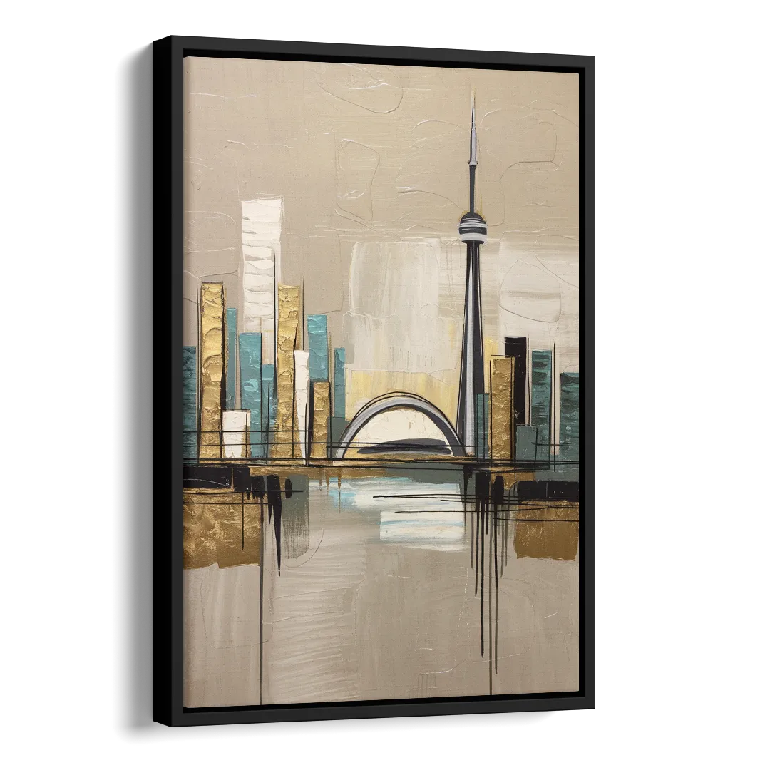 Ontario Urban Charm Side - Black Canvas Wall Art
