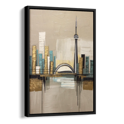 Ontario Urban Charm Side - Black Canvas Wall Art