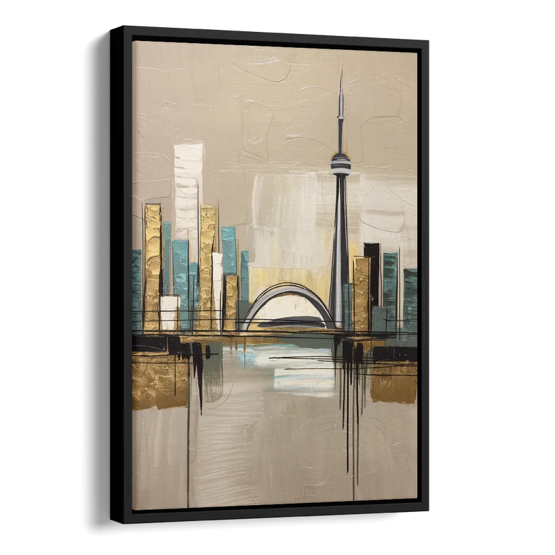 Ontario Urban Charm Side - Black Canvas Wall Art