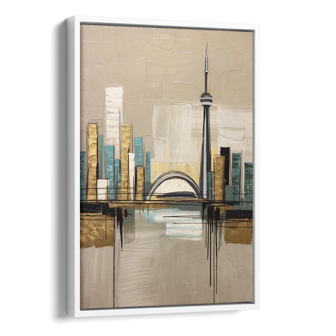 Ontario Urban Charm Side - White Canvas Wall Art