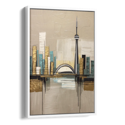 Ontario Urban Charm Side - White Canvas Wall Art
