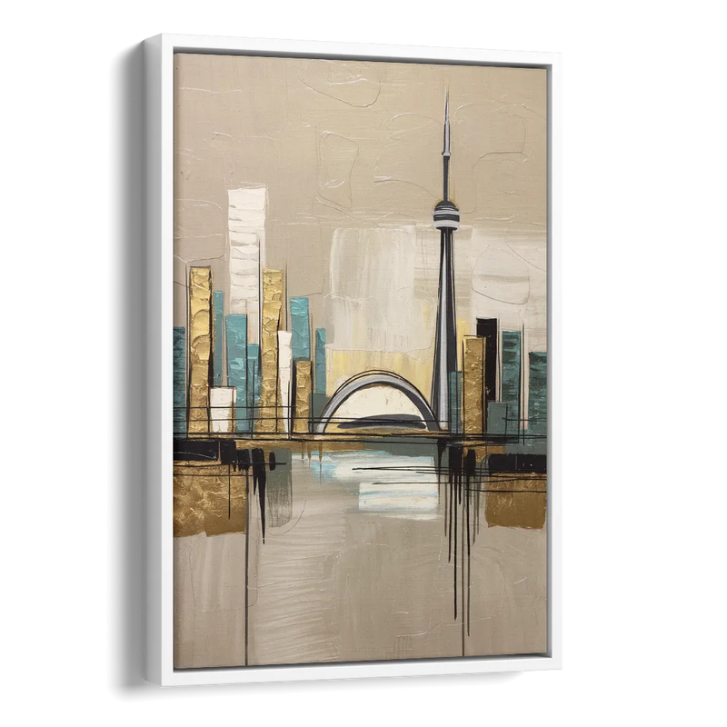 Ontario Urban Charm Side - White Canvas Wall Art