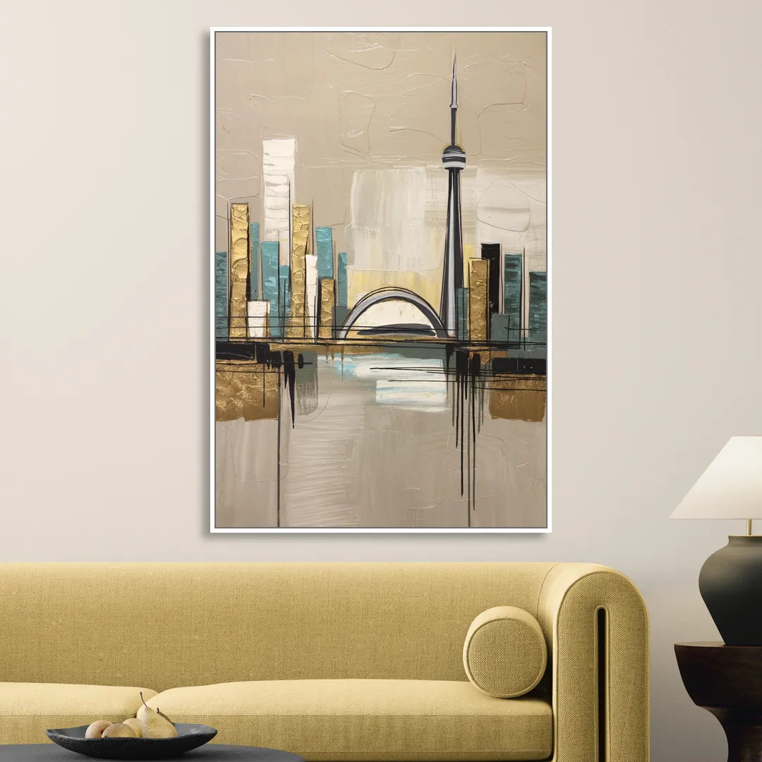 Ontario Urban Charm Sitting Room - White Canvas Wall Art