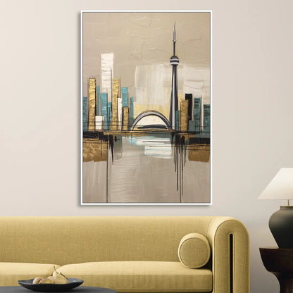 Ontario Urban Charm Sitting Room - White Canvas Wall Art