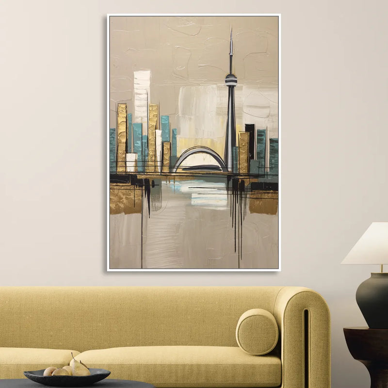 Ontario Urban Charm Sitting Room - White Canvas Wall Art