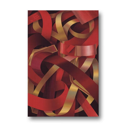 Opulent Fusion Red Abstract - Canvas Wall Art - Front
