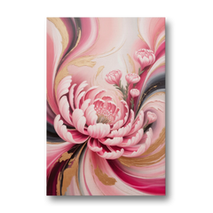 Opulent Garden Radiance Pink Abstract - Canvas Wall Art - Front
