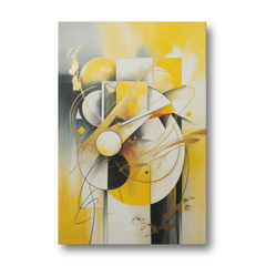 Opulent Geometric Yellow Abstract - Canvas Wall Art - Front