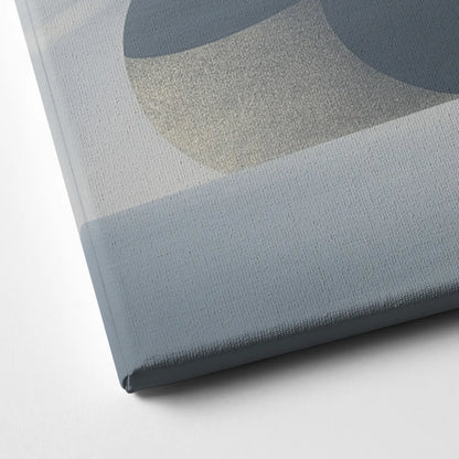Opulent Geometry Grey and Silver Abstract Canvas Close Up
