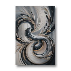 Opulent Iridescence Grey Abstract - Canvas Wall Art - Front