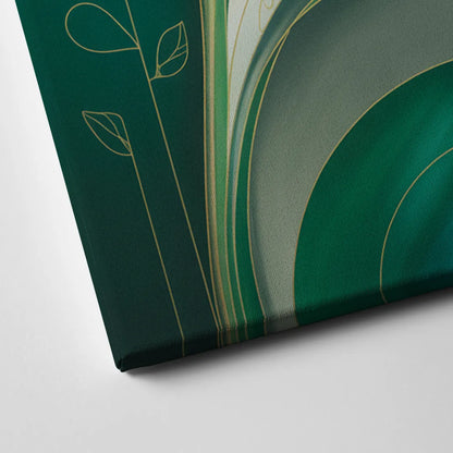 Opulent Nature Harmony Green Abstract Canvas Close Up