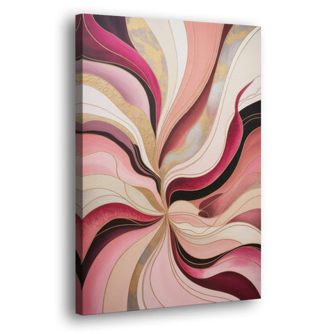Opulent Serenity Pink Abstract - Canvas Wall Art - Side