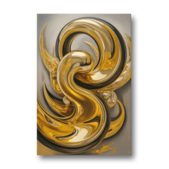 Opulent Swirls Gold Abstract - Canvas Wall Art - Front