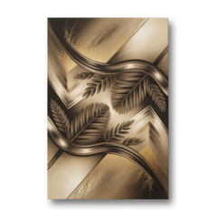 Organic Geometric Brown Abstract - Canvas Wall Art - Front