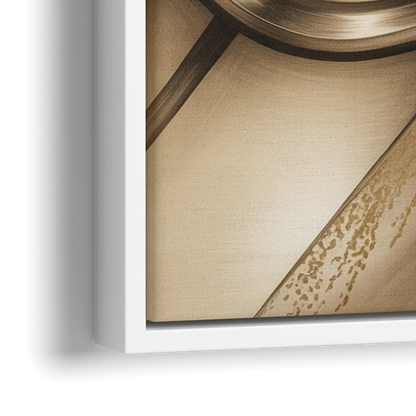Organic Geometric Brown Abstract - Close-Up White Frame Canvas