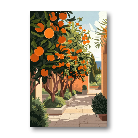 Orlando Citrus Grove Design - Canvas Wall Art - Front