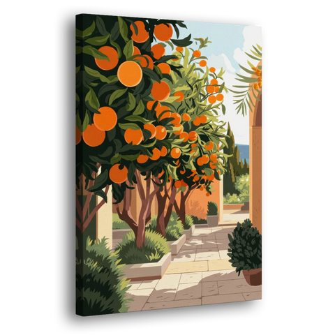 Orlando Citrus Grove Design - Canvas Wall Art - Side