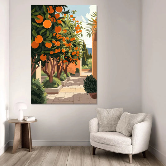 Orlando Citrus Grove Design - Canvas Wall Art - Sofa - 40x60