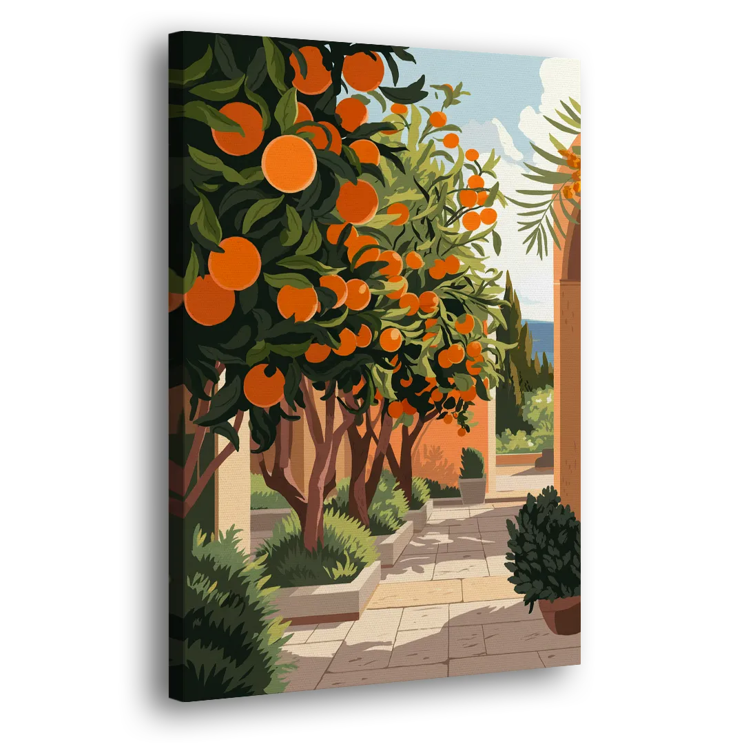 Orlando Citrus Grove Design Side - Canvas Wall Art