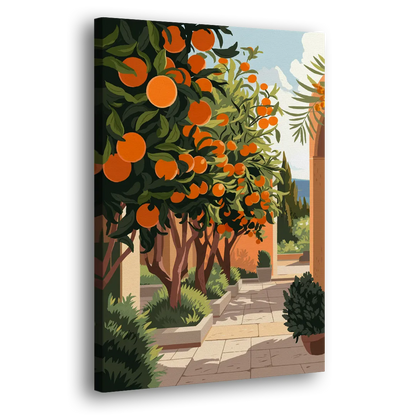 Orlando Citrus Grove Design Side - Canvas Wall Art