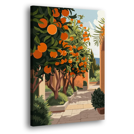 Orlando Citrus Grove Design Side - Canvas Wall Art