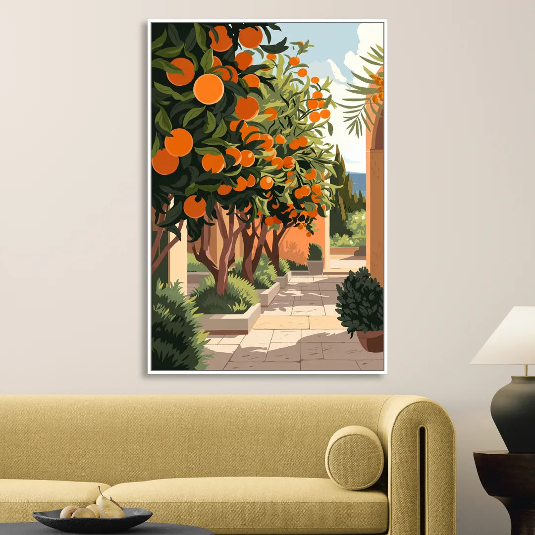 Orlando Citrus Grove Design Living Room - White Canvas Wall Art