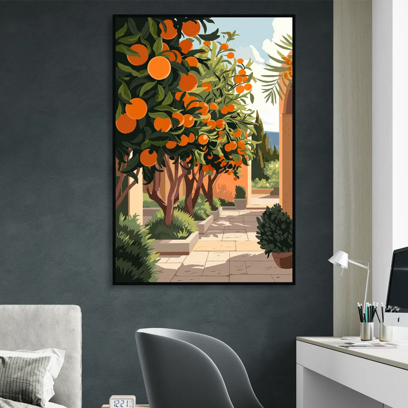 Orlando Citrus Grove Design Sitting Room - Black Canvas Wall Art