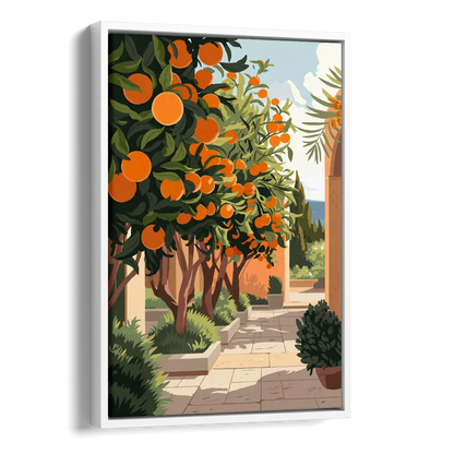 Orlando Citrus Grove Design Side - White Canvas Wall Art