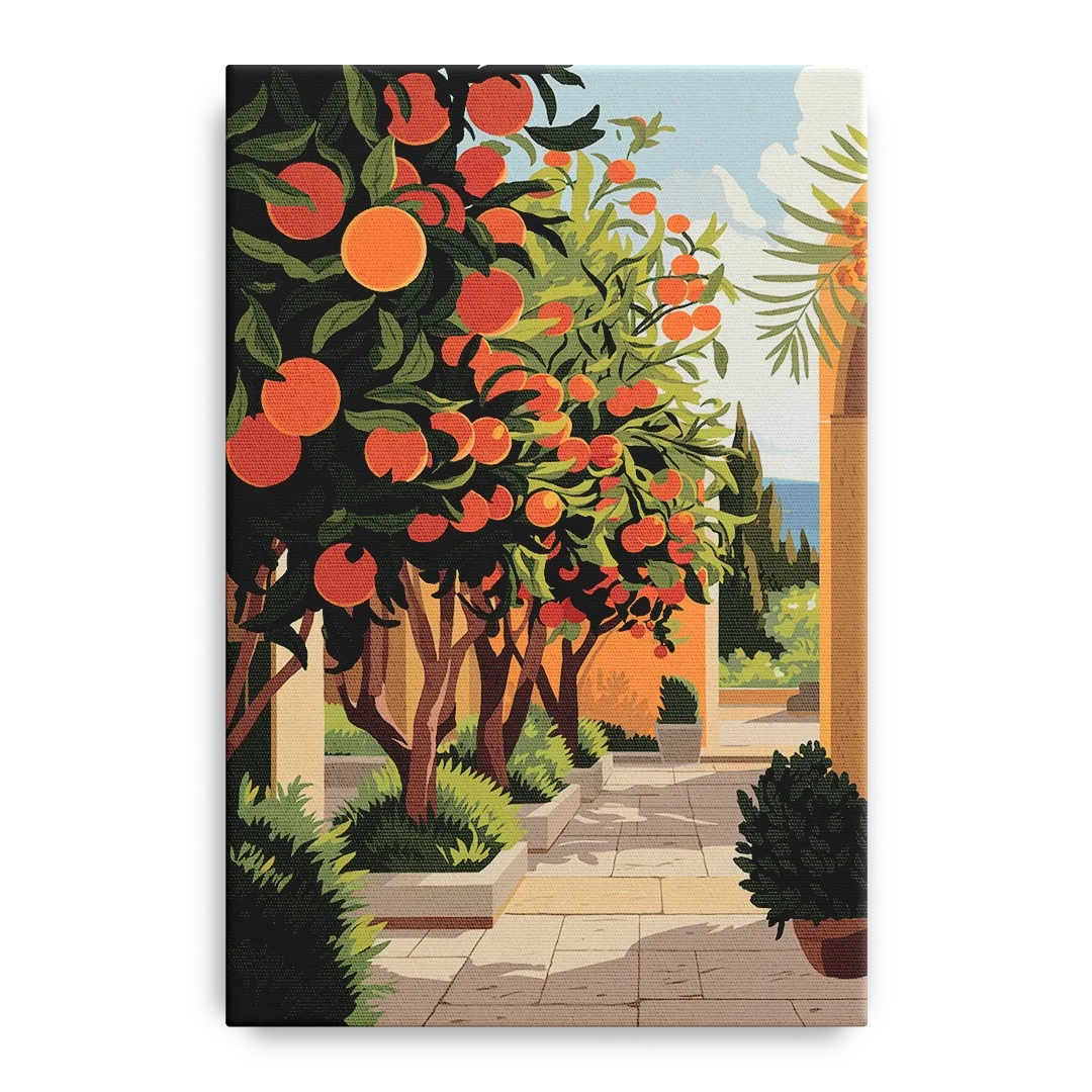 Orlando Citrus Grove Design Front - Canvas Wall Art
