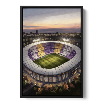 Orlando City FC Stadium Scene Front - Black Canvas Wall Art