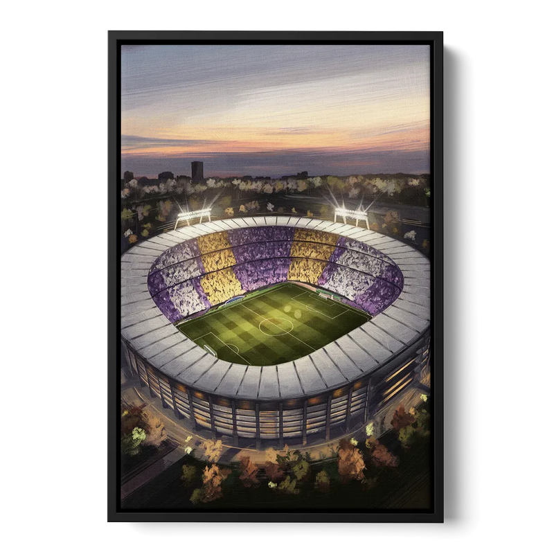 Orlando City FC Stadium Scene Front - Black Canvas Wall Art