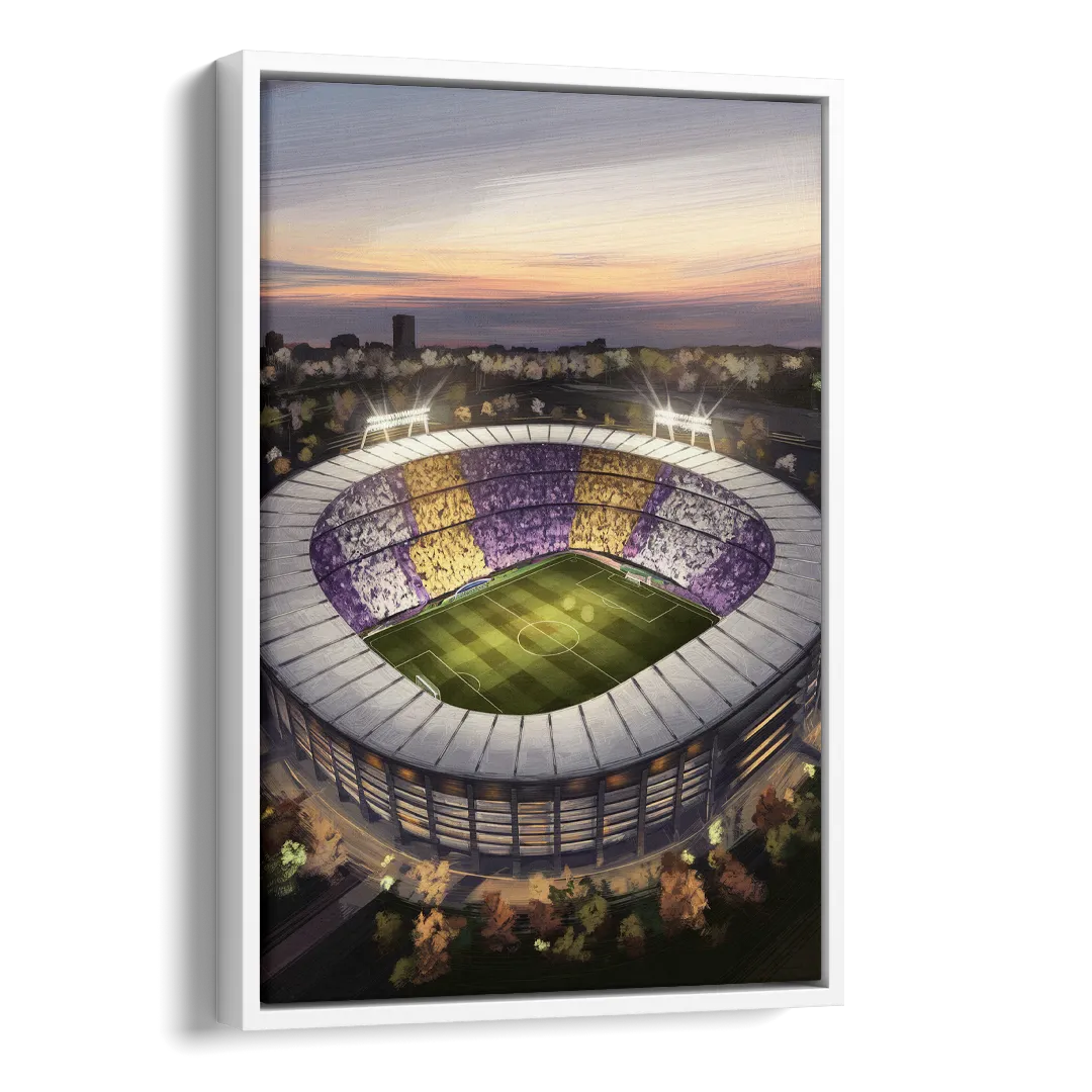 Orlando City FC Stadium Scene Side - White Canvas Wall Art
