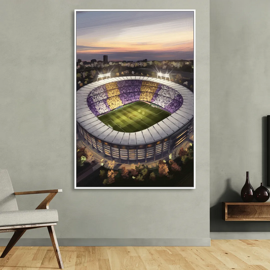 Orlando City FC Stadium Scene Living Room - White Canvas Wall Art