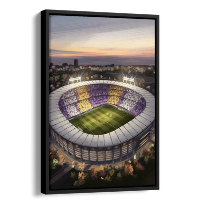 Orlando City FC Stadium Scene Side - Black Canvas Wall Art