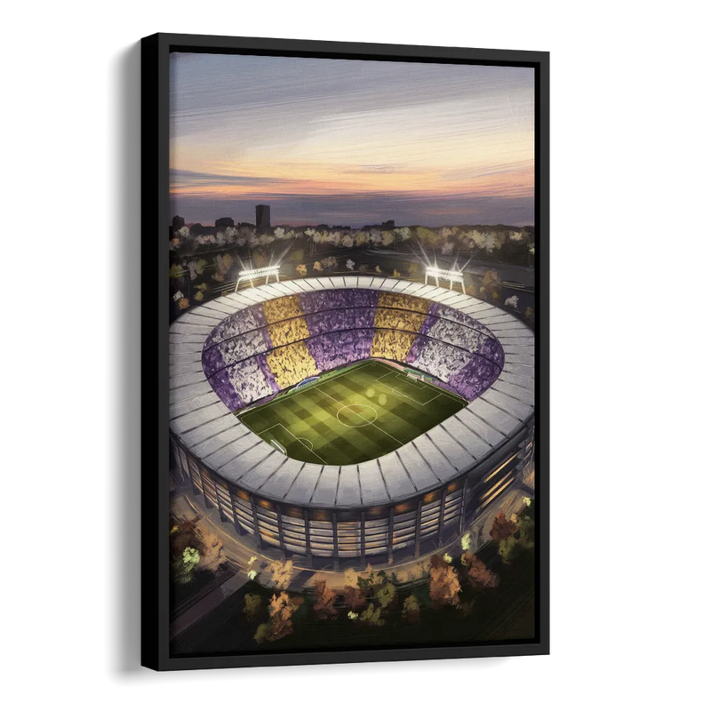 Orlando City FC Stadium Scene Side - Black Canvas Wall Art