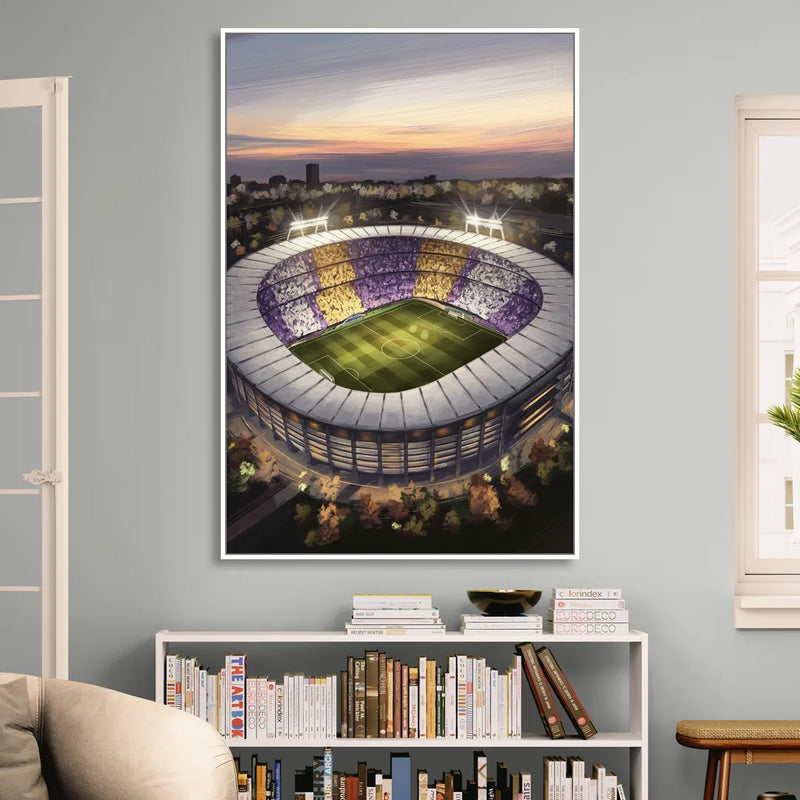 Orlando City FC Stadium Scene Sitting Room - White Canvas Wall Art