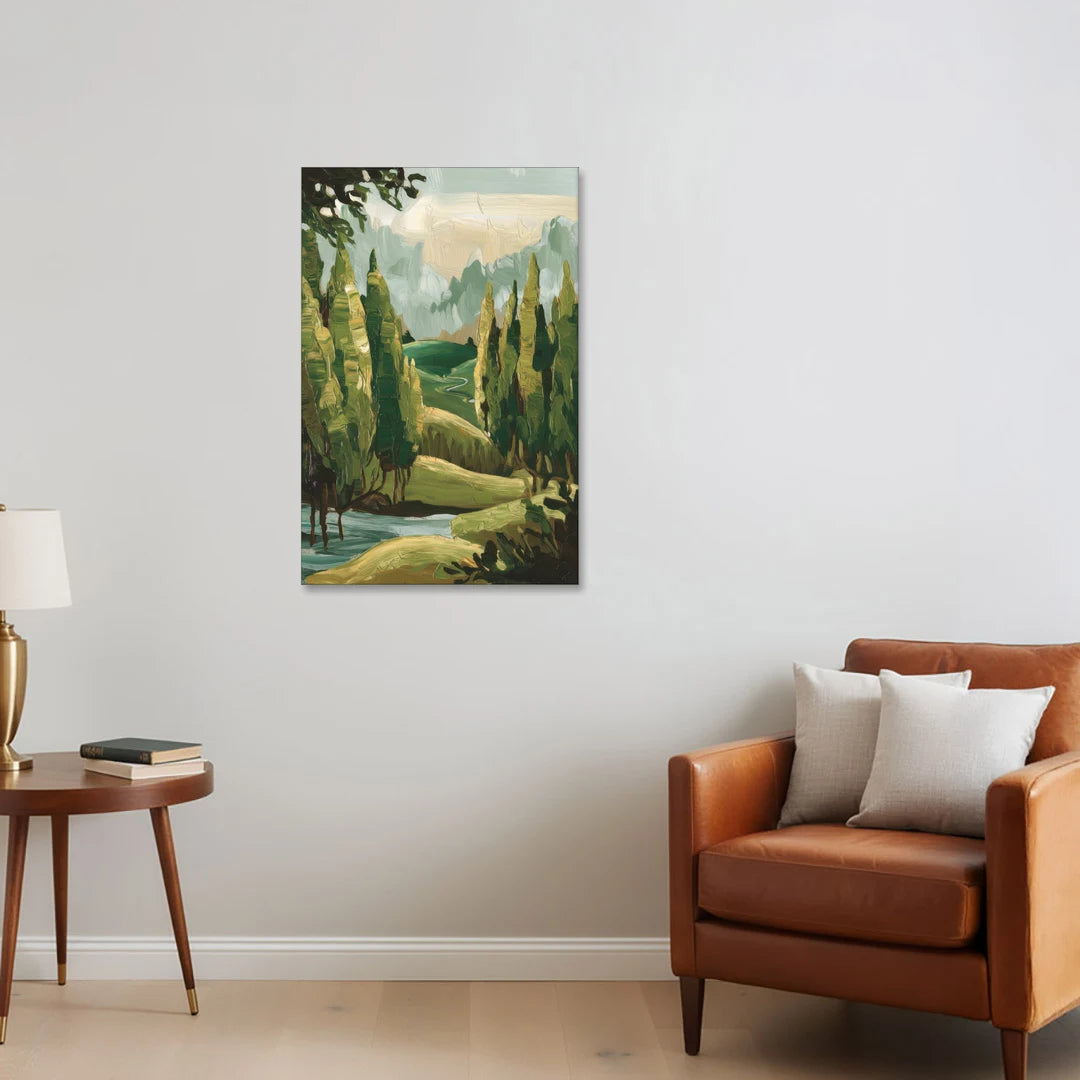Orlando Lake Eola Reflection - Canvas Wall Art - Sofa - 24x36