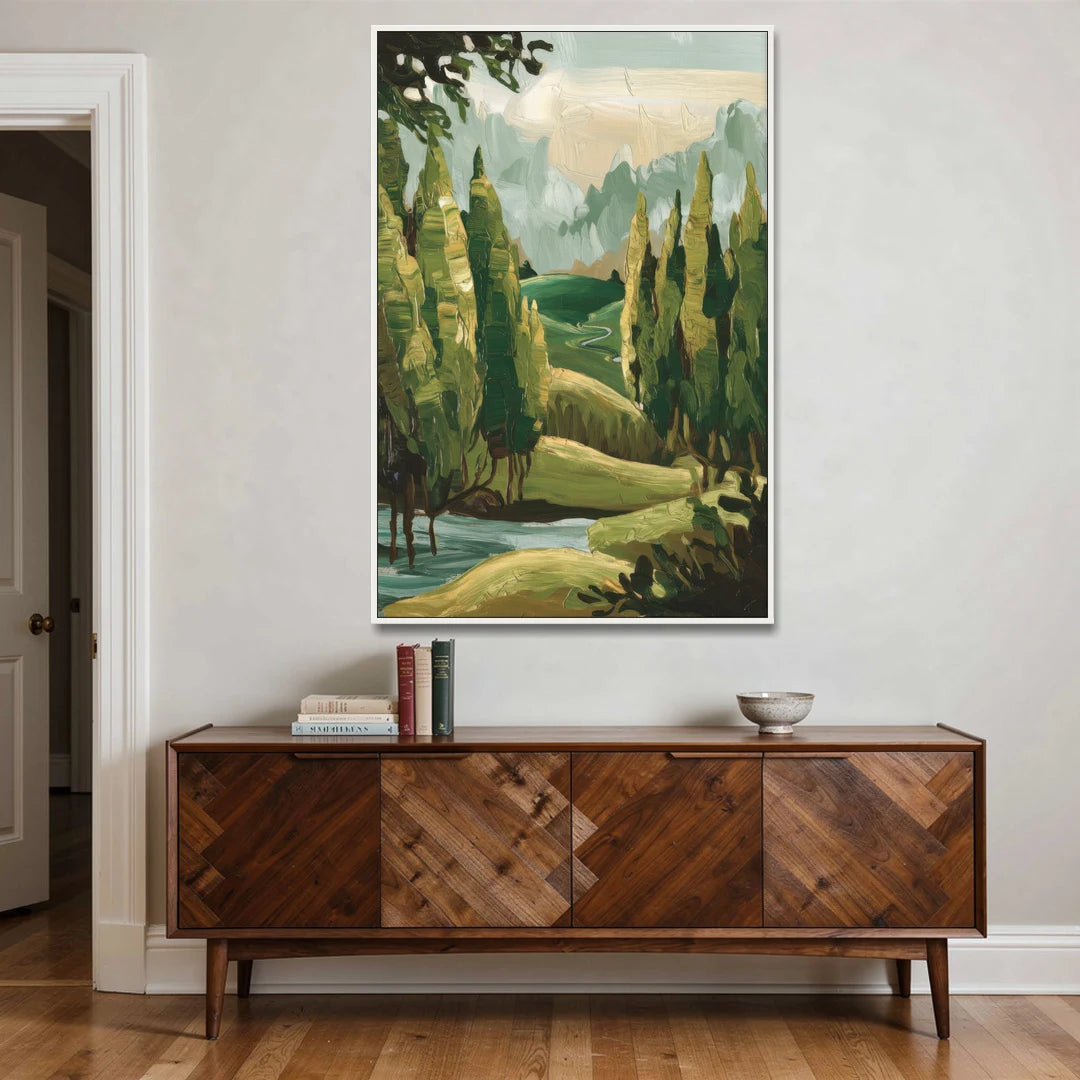 Orlando Lake Eola Reflection - White Framed Canvas Wall Art - Coffee Table - 40x60