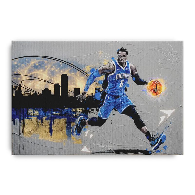 Orlando Magic Basketball Theme Front - Canvas Wall Art