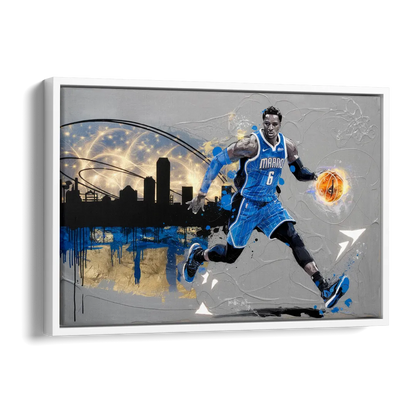 Orlando Magic Basketball Theme Side - White Canvas Wall Art