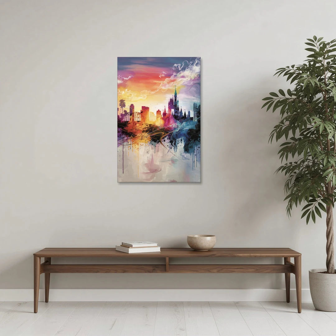 Orlando Skyline at Sunset - Canvas Wall Art - Coffee Table - 24x36