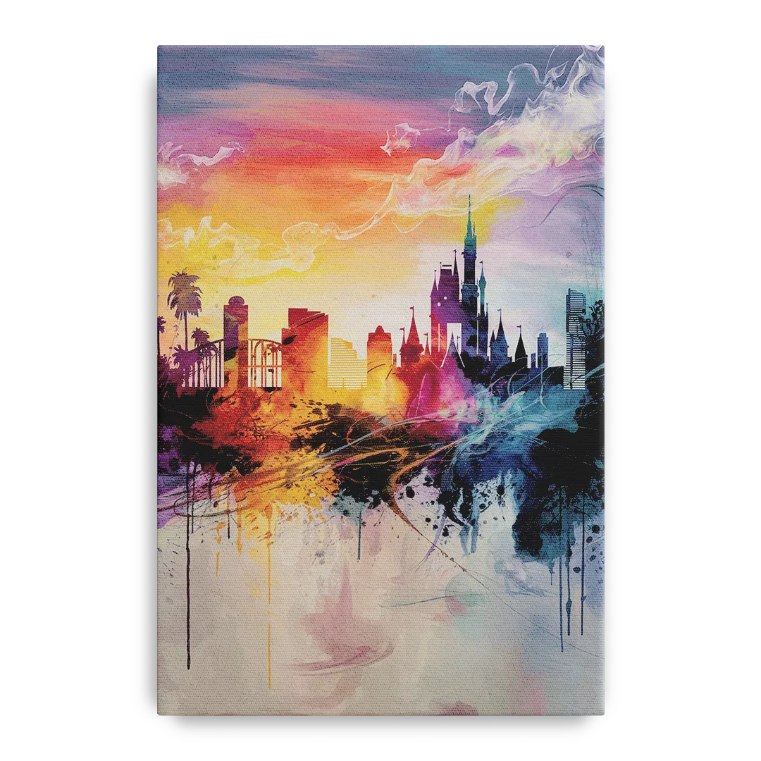 Orlando Skyline at Sunset Front - Canvas Wall Art