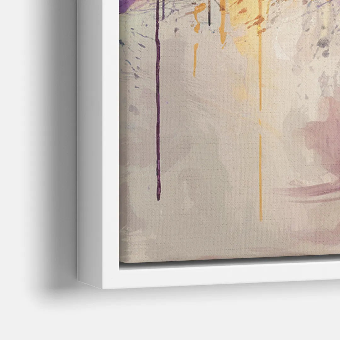Orlando Skyline at Sunset - Close-Up White Frame Canvas