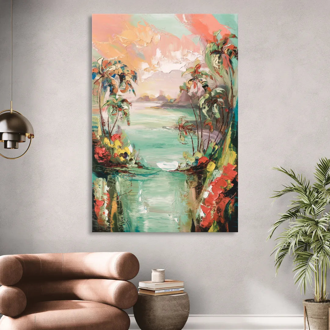 Orlando Tropical Landscape Sitting Room - Canvas Wall Art