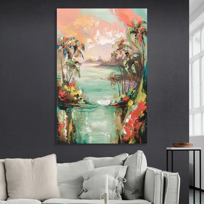 Orlando Tropical Landscape Living Room - Canvas Wall Art