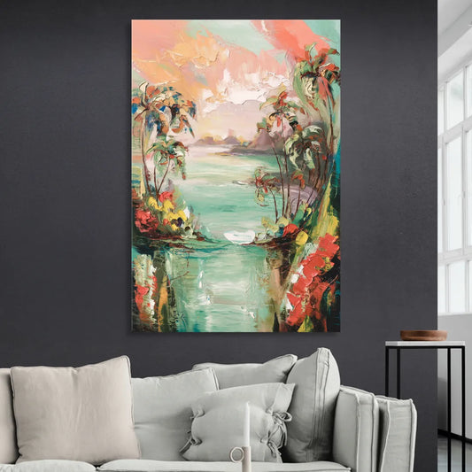 Orlando Tropical Landscape Living Room - Canvas Wall Art