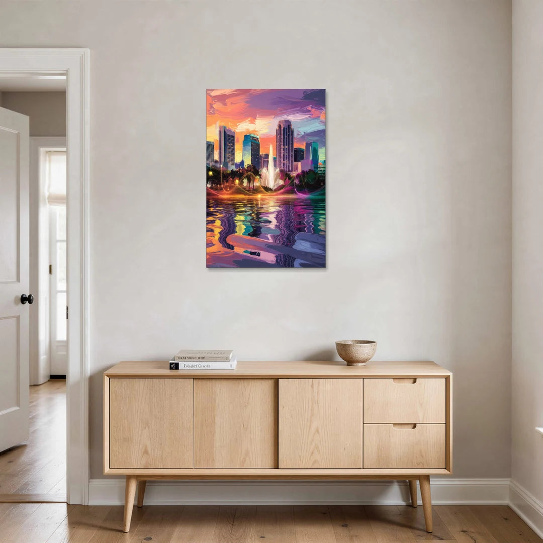 Orlando Vibrant Street Art - Canvas Wall Art - Coffee Table - 24x36